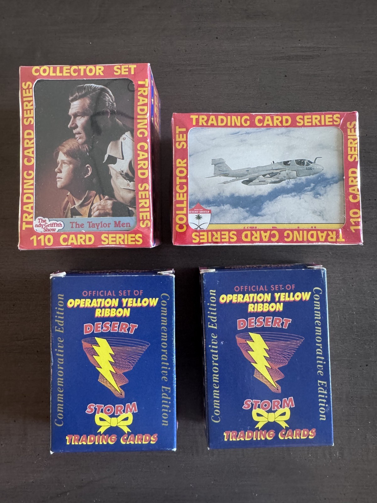Vintage Andy Griffith Desert Shield & Desert Storm 4 Complete Trading Card Sets