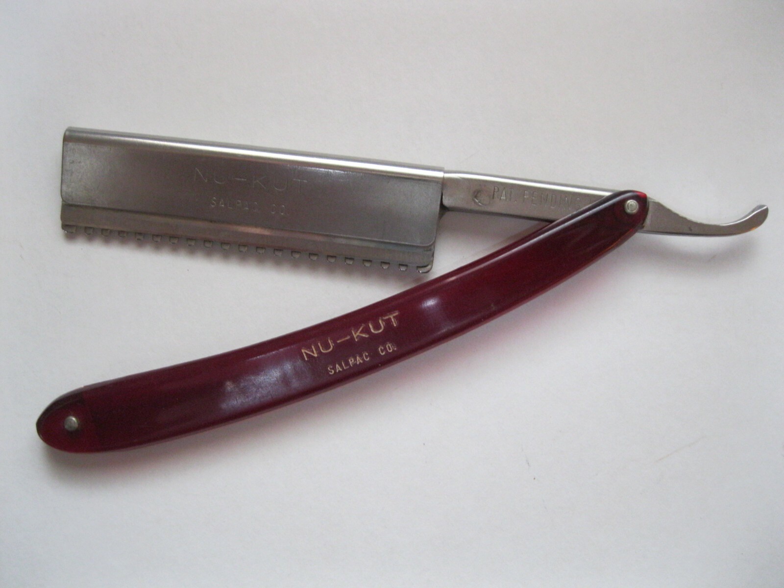 Rare Vintage NU-KUT Hair Thinning Straight Razor Salpac Co.