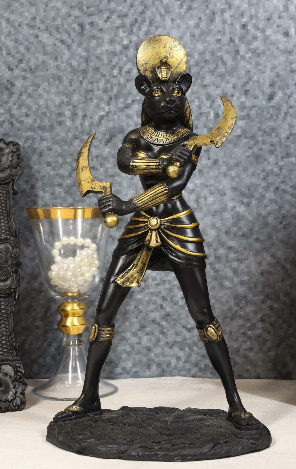 Ebros Egyptian Sun Goddess Sekhmet W/ Sickle Statue Huntress Lioness Healer Ebros Egyptian Sun Goddess Sekhmet W/ Sickle Statue Huntress Lioness Healer