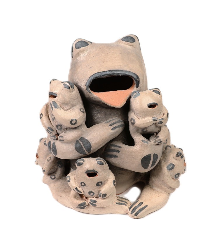 Cochiti Storyteller Frog Pottery By Mary Martin   Size 6.25\