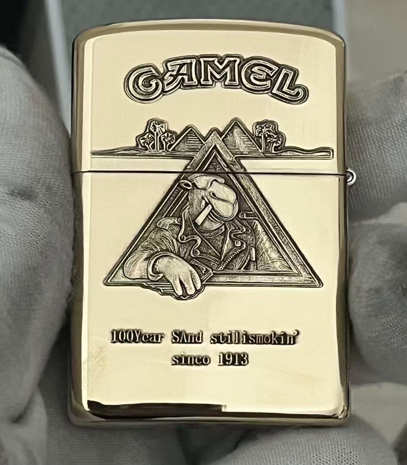 Zippo Lighter Camel Cinema Gold Windproof New