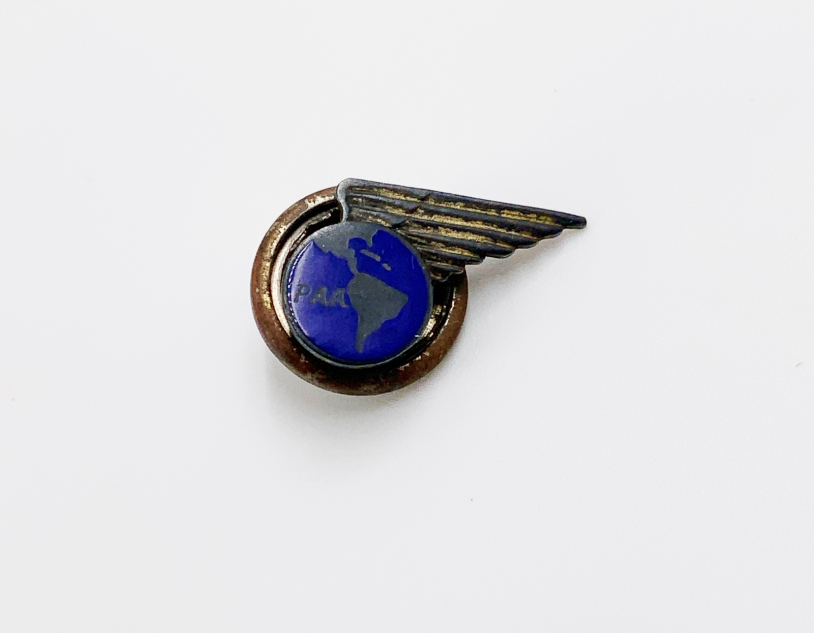 Ca 1930\'s sterling silver Pan Am Airlines 5 year service pin