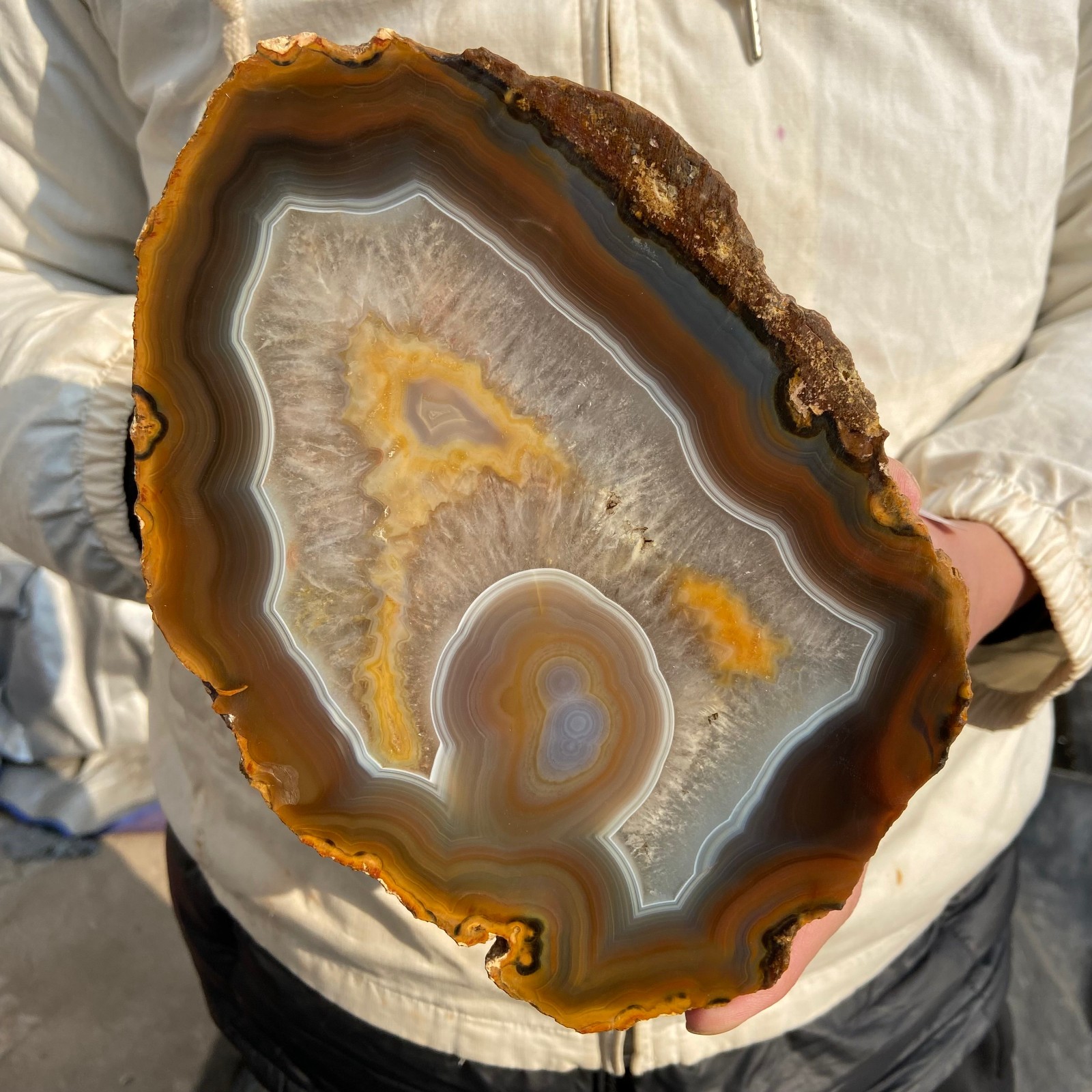 10.4lb Natural Banded Agate Quartz Crystal Rough mineral specimens Healing