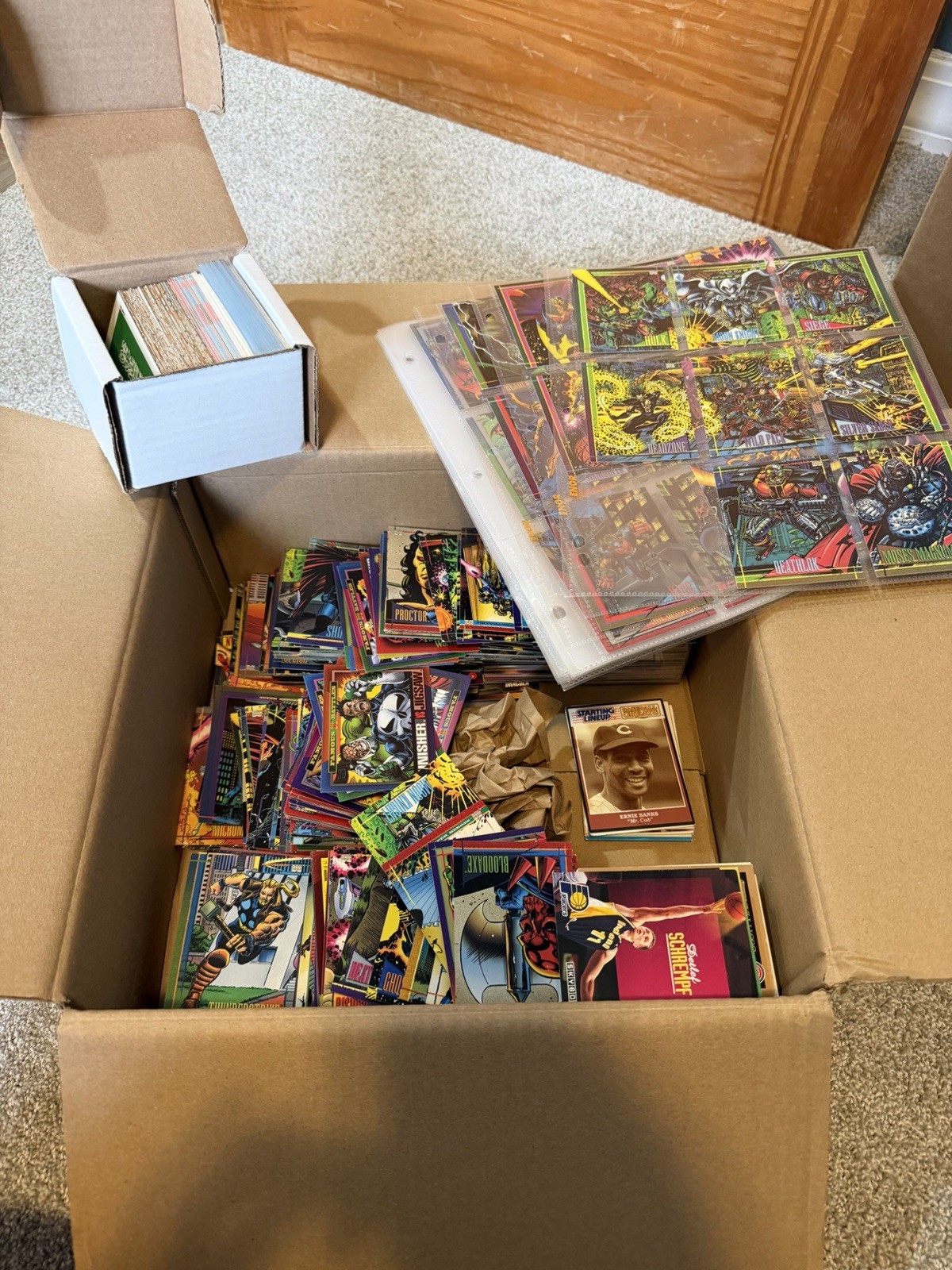 HUGE 1990s Trading Card Lot. Marvel X-men Desert Storm NBA Baseball Sports.