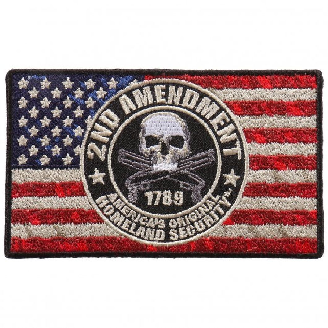Distressed American USA Flag 2nd Amendment 4 INCH Iron on PATCH BY MILTACUSA Distressed American USA Flag 2nd Amendment 4 INCH Iron on PATCH BY MILTACUSA