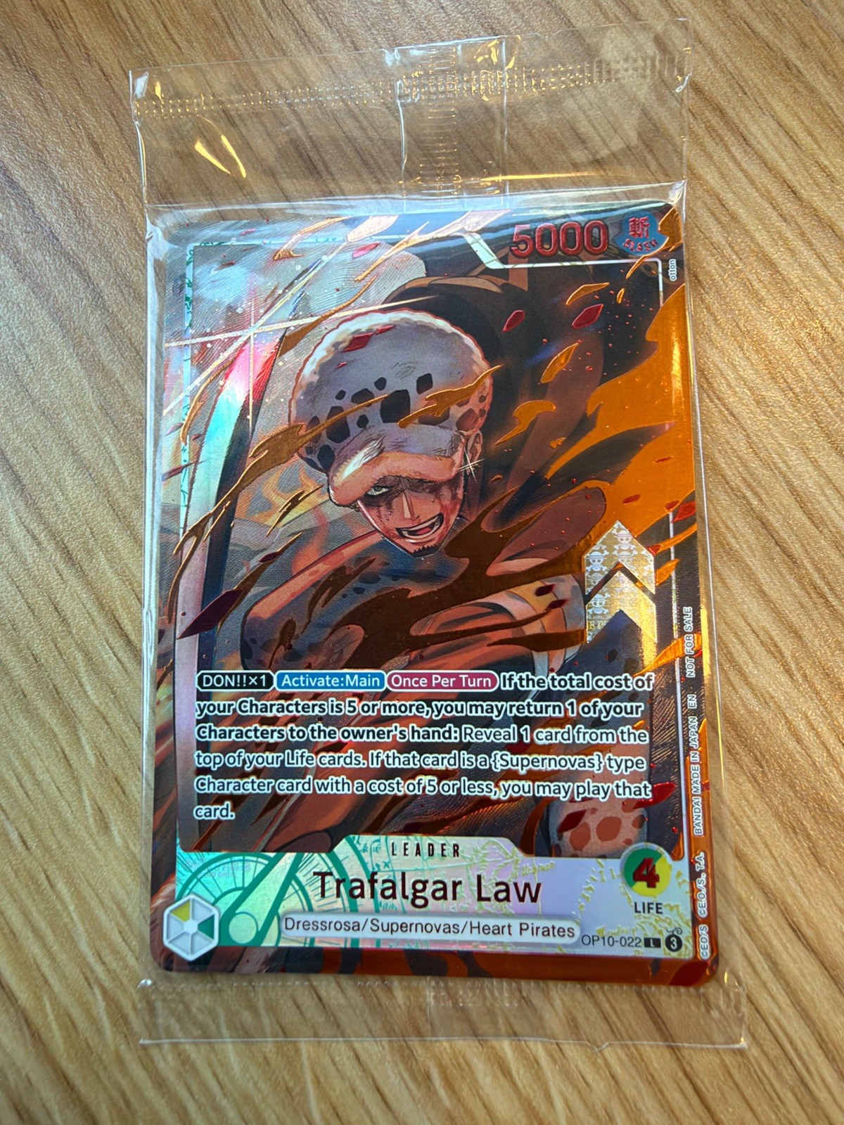 One Piece Trafalgar Law OP10-022 Flame Flame Top Prize SEALED Alt Leader One Piece Trafalgar Law OP10-022 Flame Flame Top Prize SEALED Alt Leader
