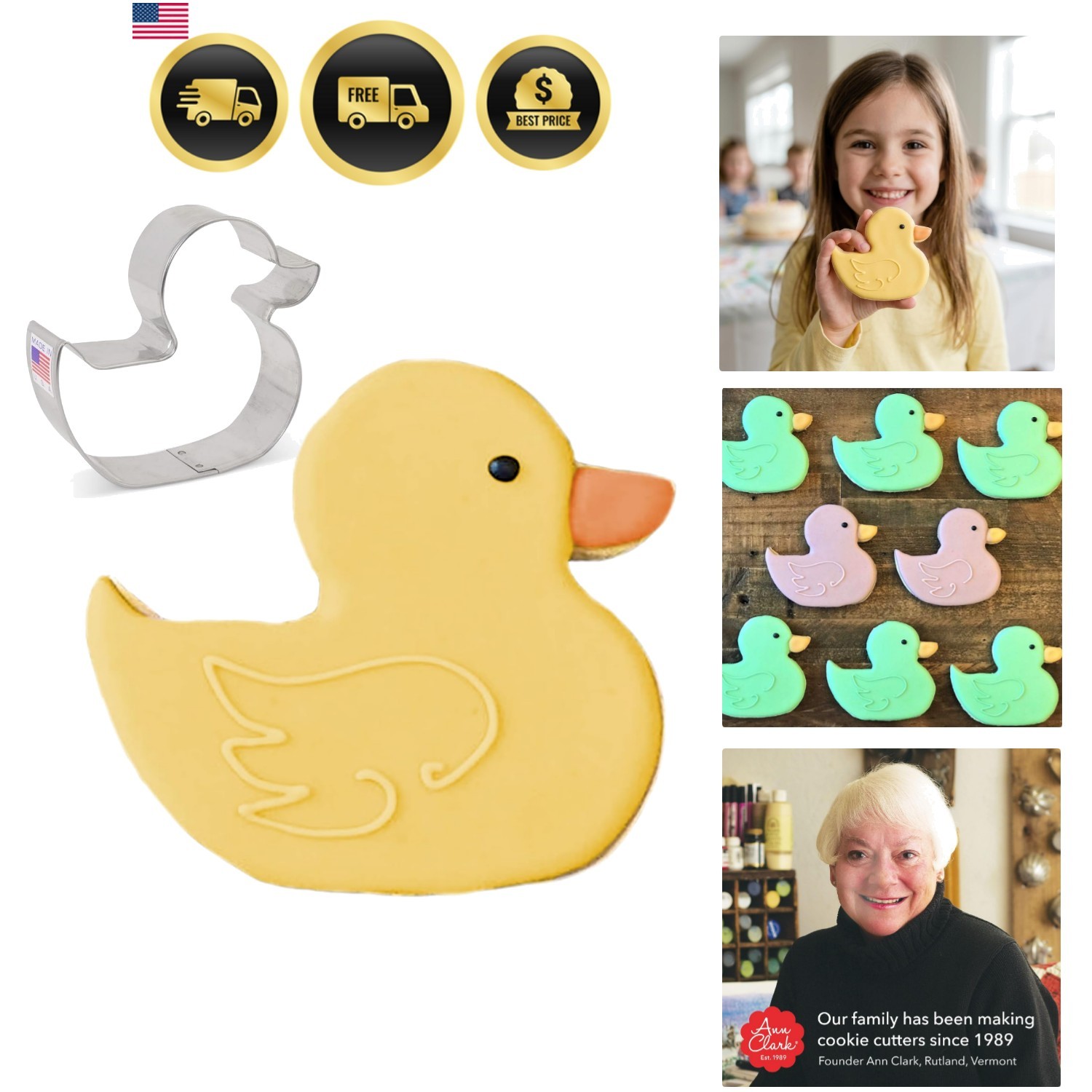 Ann Clark Duck Cookie Cutter, Large 4” | For Baby/Nursery Inspired Bakes, Pe... Ann Clark Duck Cookie Cutter, Large 4” | For Baby/Nursery Inspired Bakes, Pe...