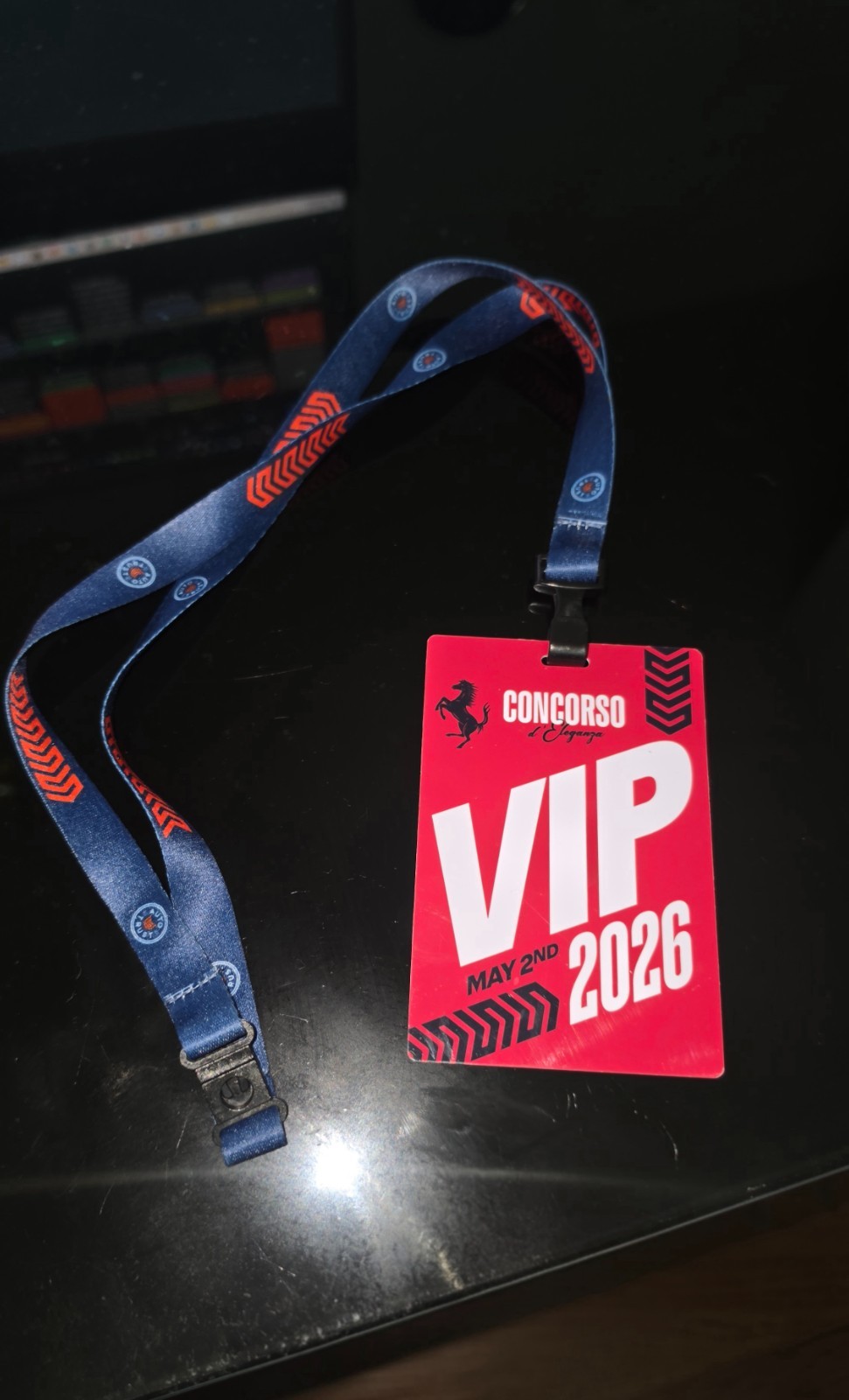 Official Scuderia FERRARI Concorso d'Eleganza 2026 VIP Owner's Badge Pass