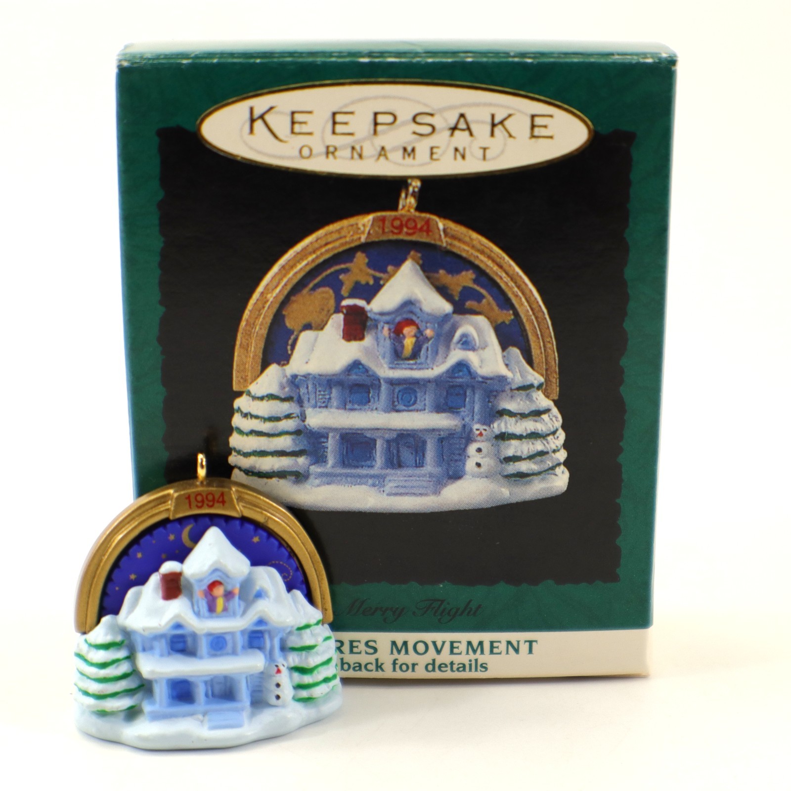 Hallmark Keepsake Miniature Ornament A MERRY FLIGHT 1994 Year Christmas in Box