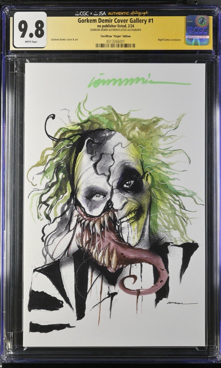Venomized Beetlejuice Virgin CGC 9.8 JSA Exclusive SIGNED BY GORKEM DEMIR LTD 50