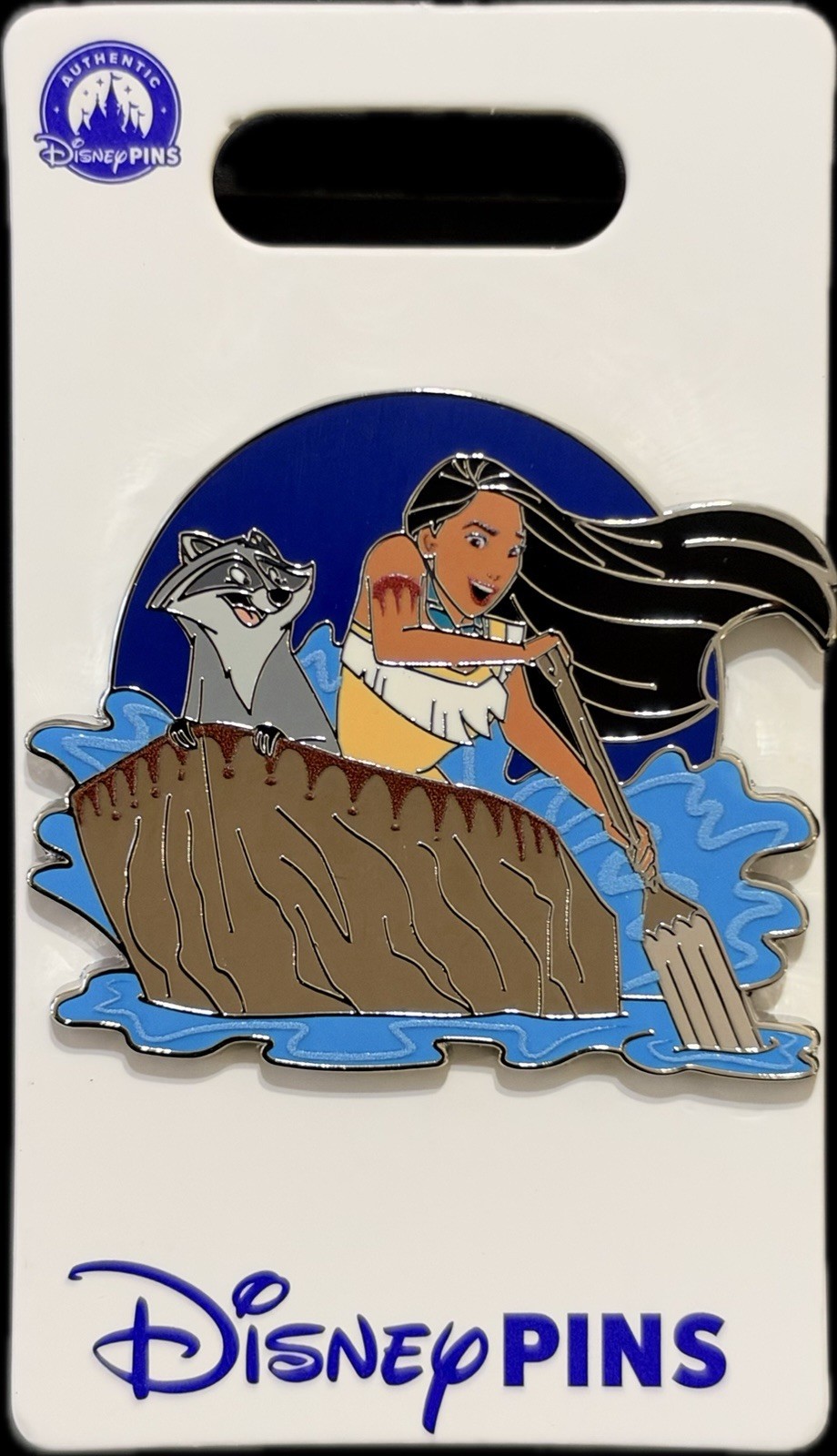 2026 Disney Parks Pocahontas & Meeko In Wooden Canoe OE Pin 2026 Disney Parks Pocahontas & Meeko In Wooden Canoe OE Pin
