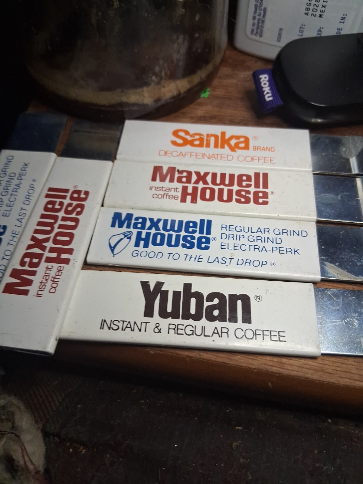 Vintage 6 Advertising Coffee Box Cutters Sanka Yuban Maxwell House
