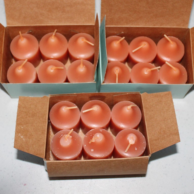 VHTF Retired PartyLite HOMESPUN MEMORIES Votives - Lot of 18 - V0689