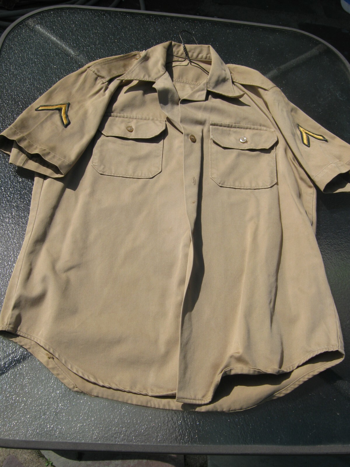 U.S. Army 1950's Short Sleeve Shirt Private 2nd Class U.S. Army 1950's Short Sleeve Shirt Private 2nd Class