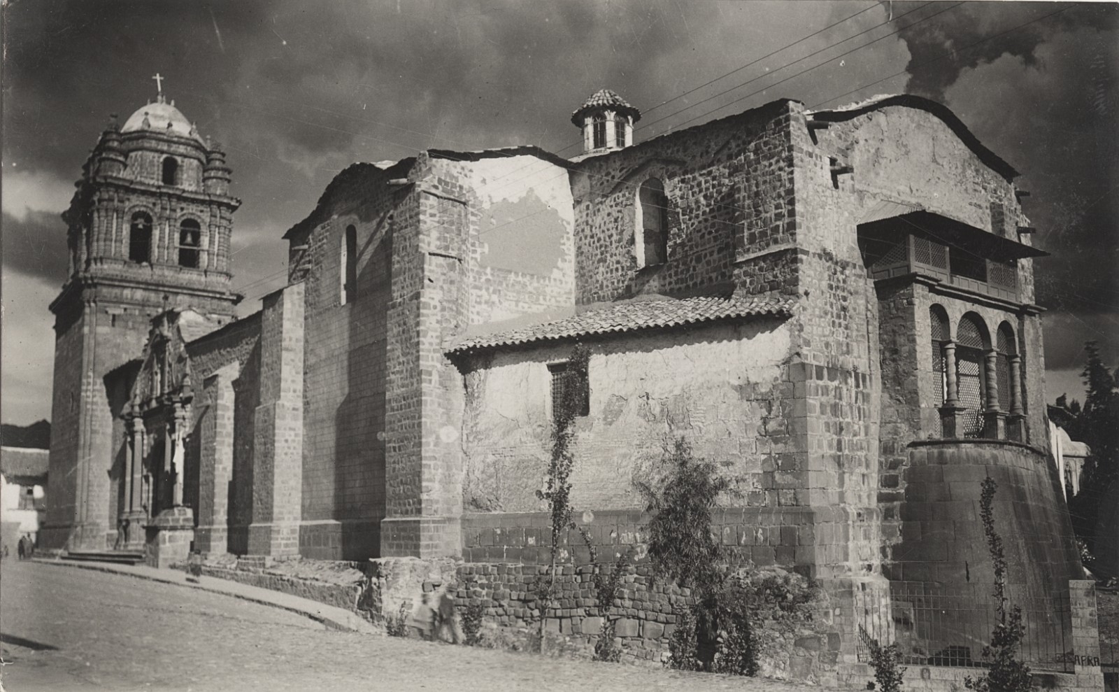 c. 1940's Church of Santo Domingo, Cusco, Peru RPPC by Martin Chambi Jiménez
