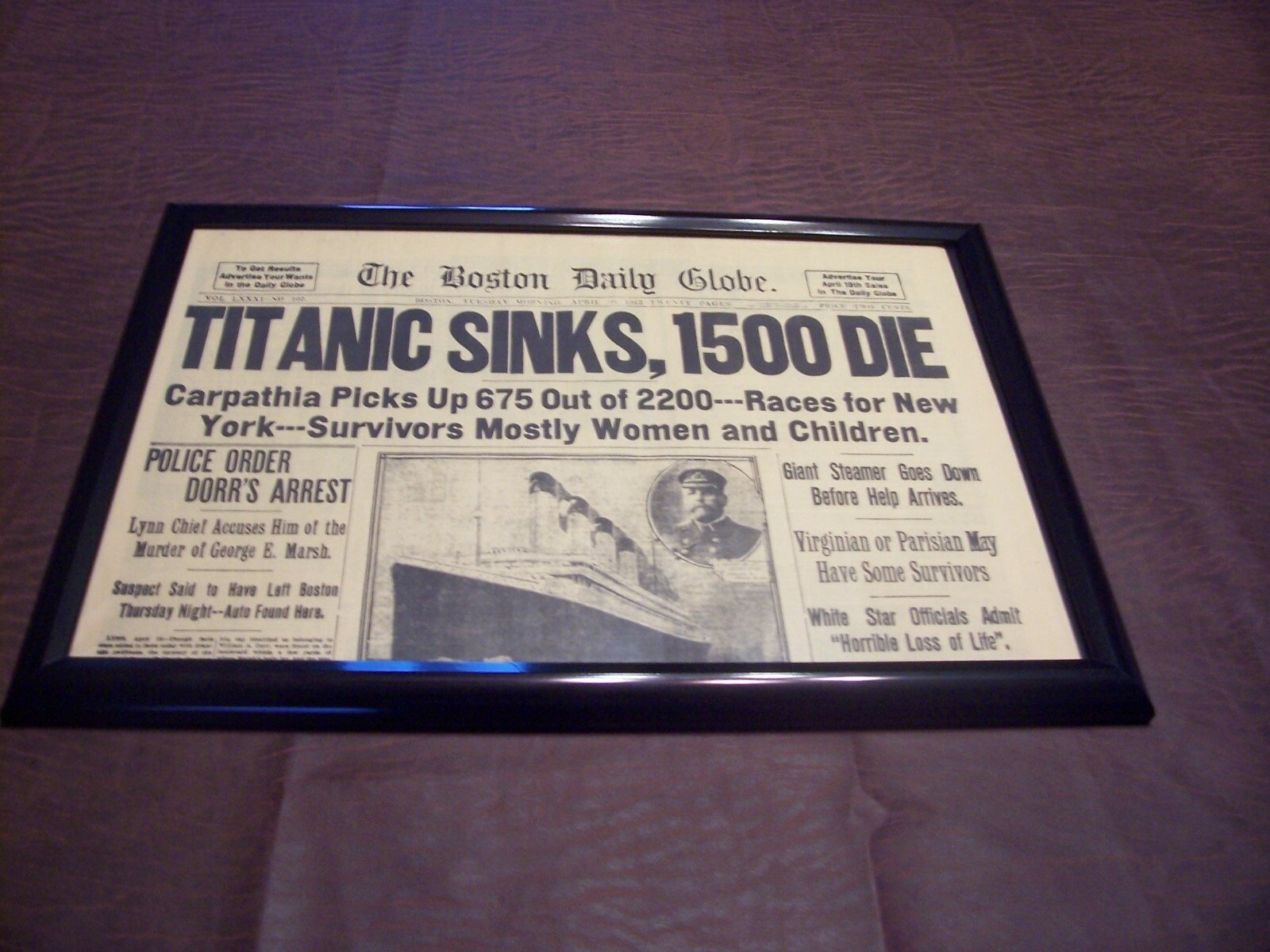 TITANIC FULL NEWSPAPER 1912 Boston Globe COMPLETE NEWSPAPER TITANIC FULL NEWSPAPER 1912 Boston Globe COMPLETE NEWSPAPER