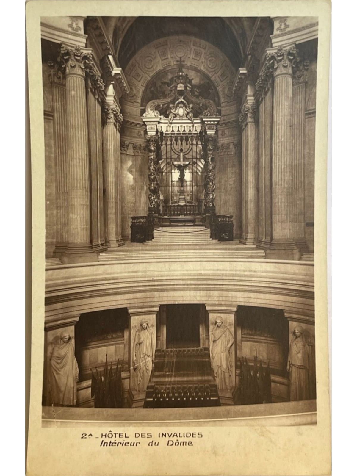 Old postcard Paris - Hôtel des Invalides, interior of the Dome - No. 2A