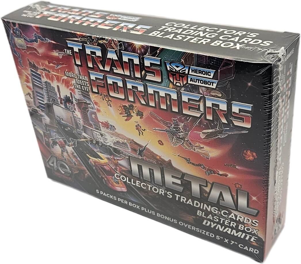 2026 Dynamite Transformers 40th Anniversary Metal Trading Cards Blaster Box