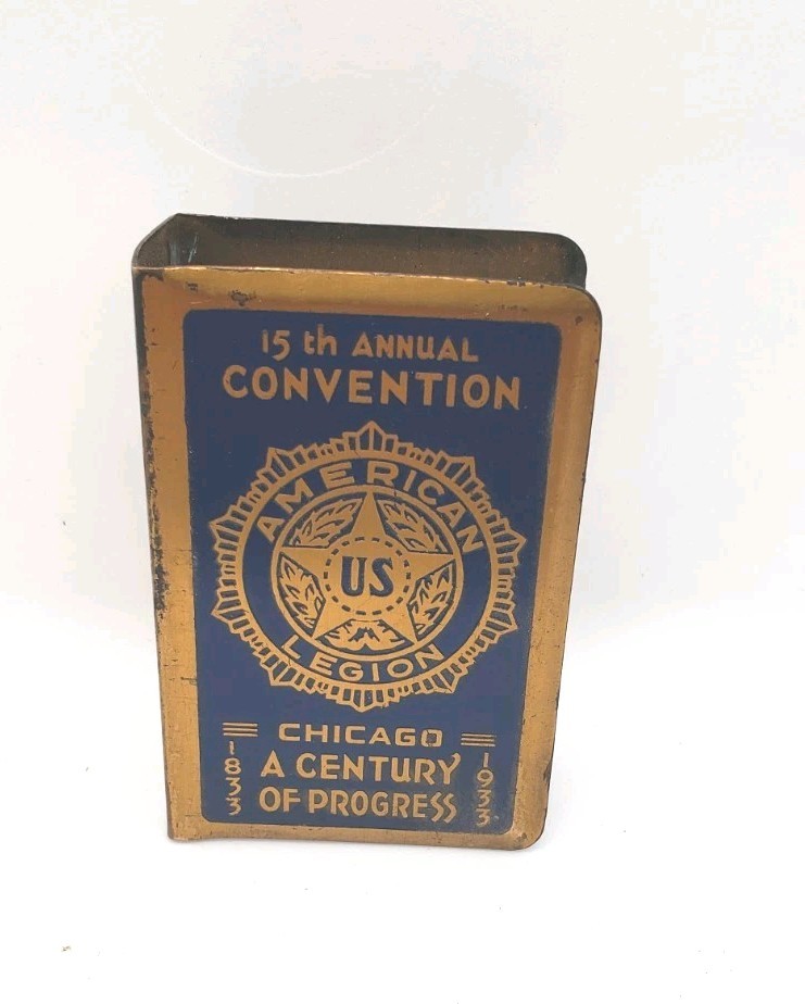 1933 Match Box Safe Chicago World's Fair Century Progress American Legion