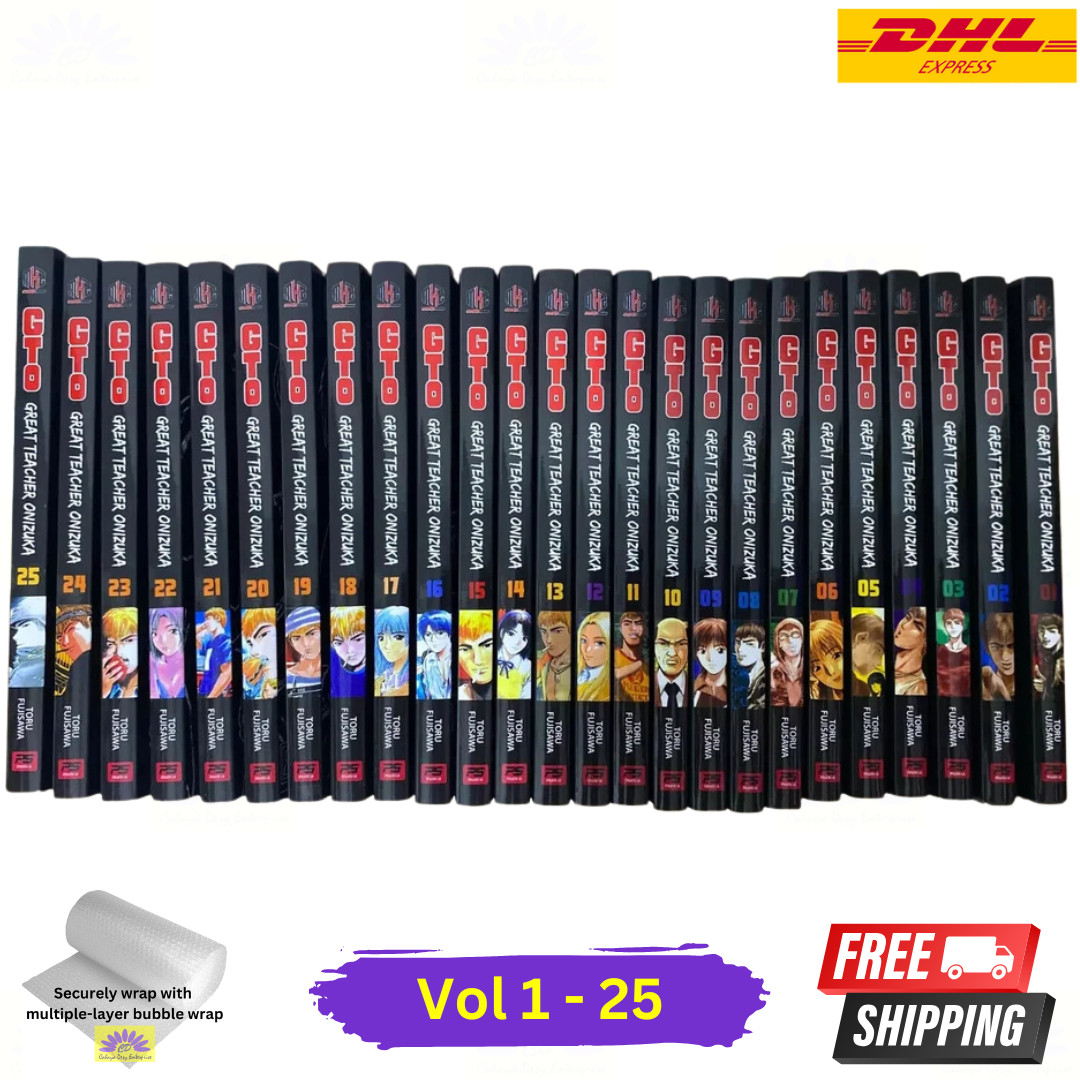 Great Teacher Onizuka GTO Manga Vol. 1-25 (Half/Full Set) English Version Comic