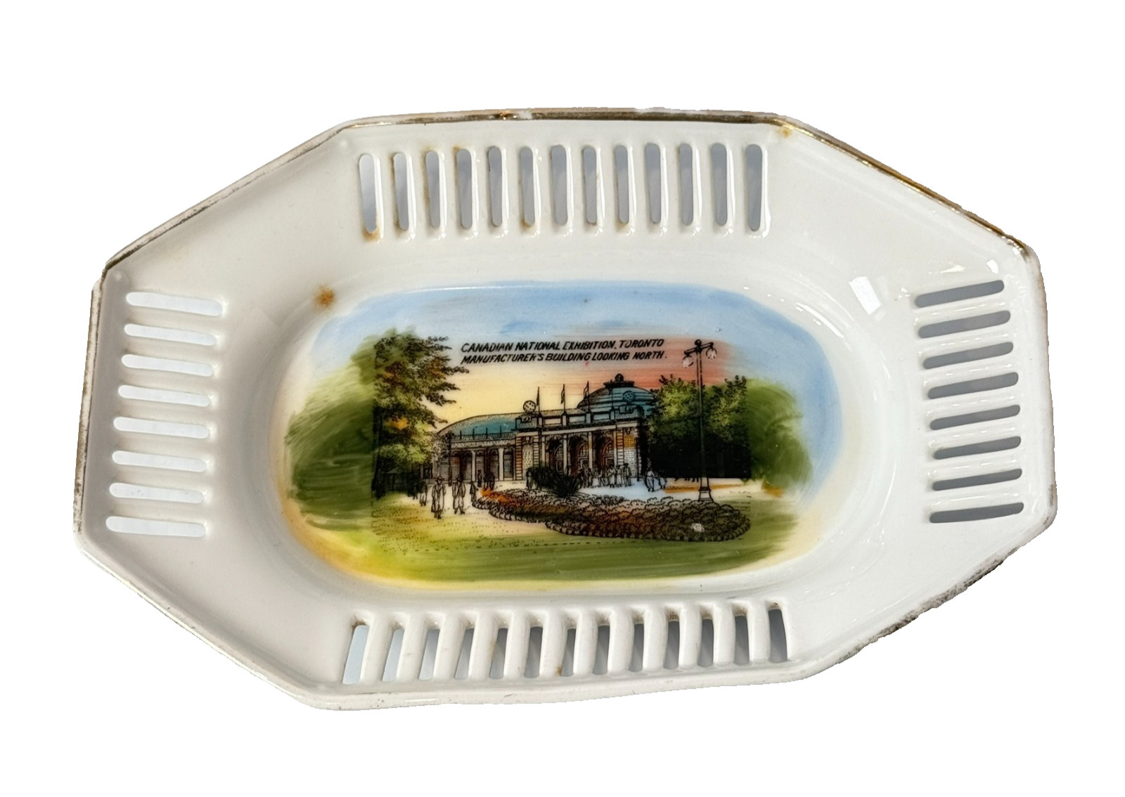 CANADIAN NATIONAL EXHIBITION - TORONTO CANADA ANTIQUE Souvenir CHINA TRINKET 