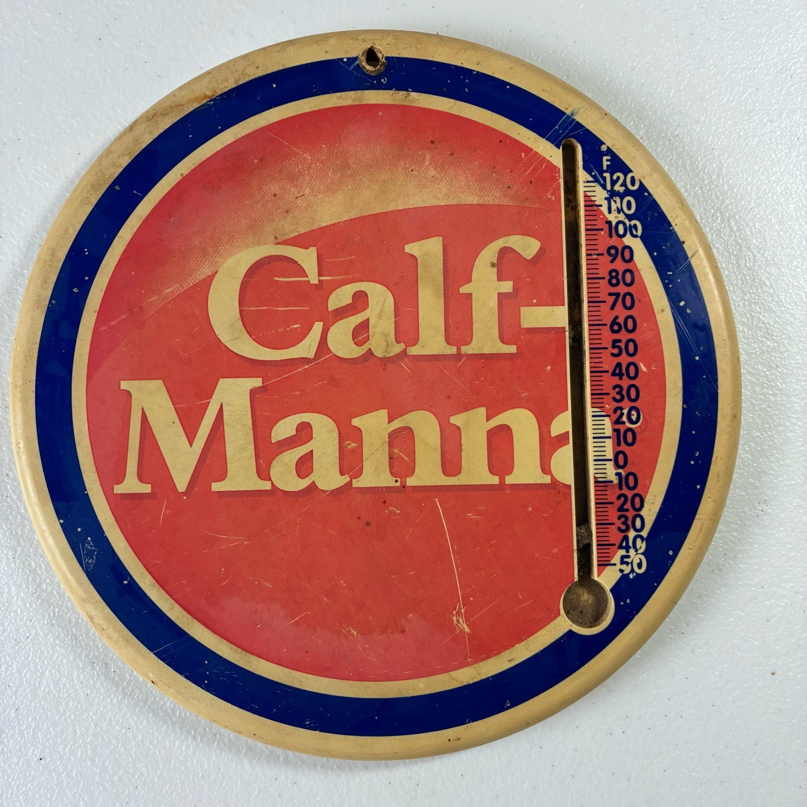 Vintage Calf-Manna Advertising Thermometer Morco No 365 Made in USA 8 Inch Vintage Calf-Manna Advertising Thermometer Morco No 365 Made in USA 8 Inch