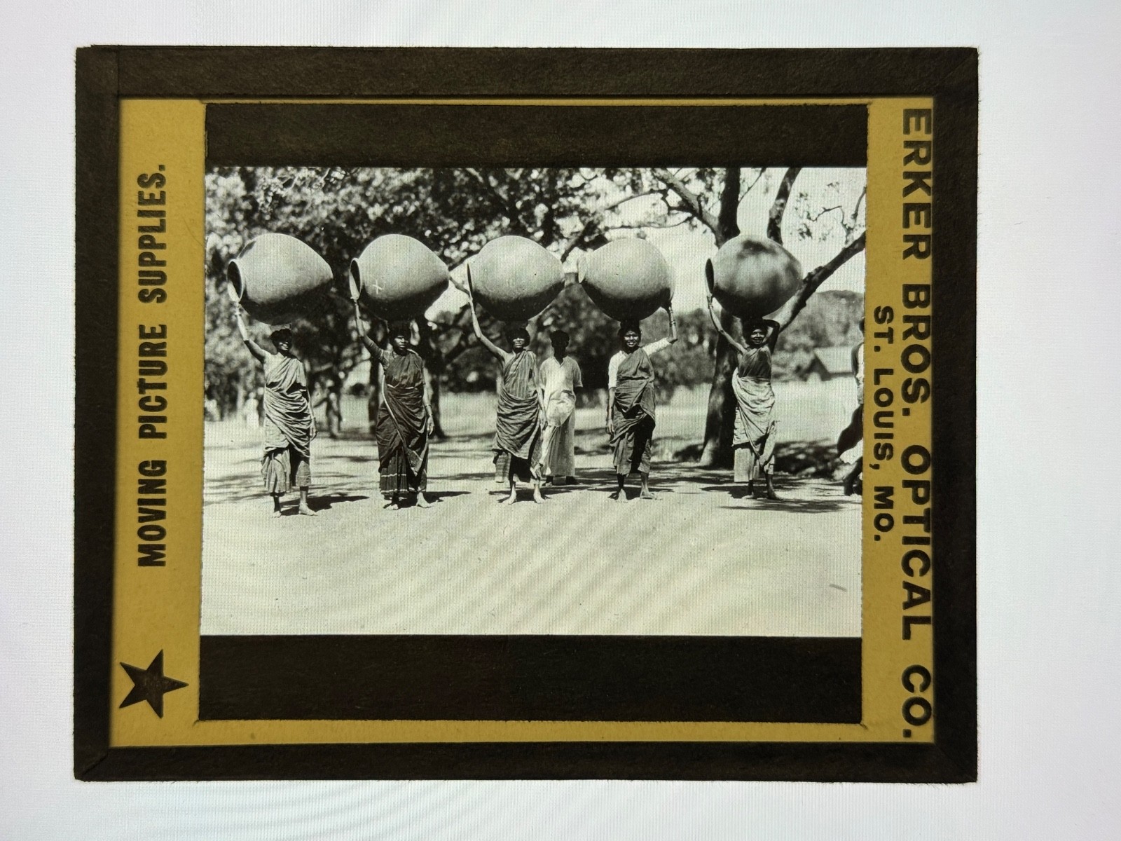 Antique Magic Lantern Slide Female Porters in Madras India Antique Magic Lantern Slide Female Porters in Madras India