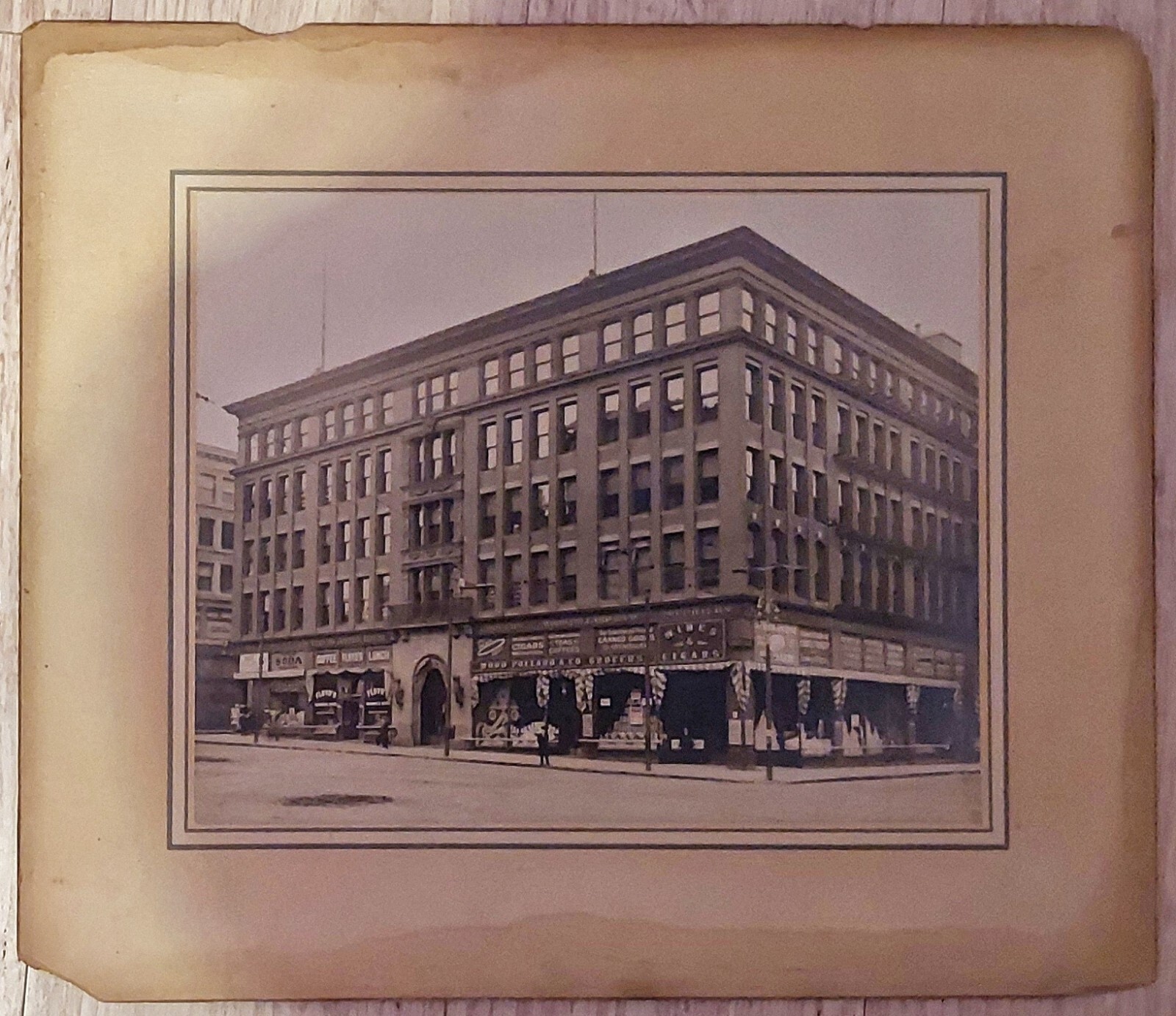 Large Vintage Photo c. 1900 of Building at Friend & Causeway Street in BOSTON MA