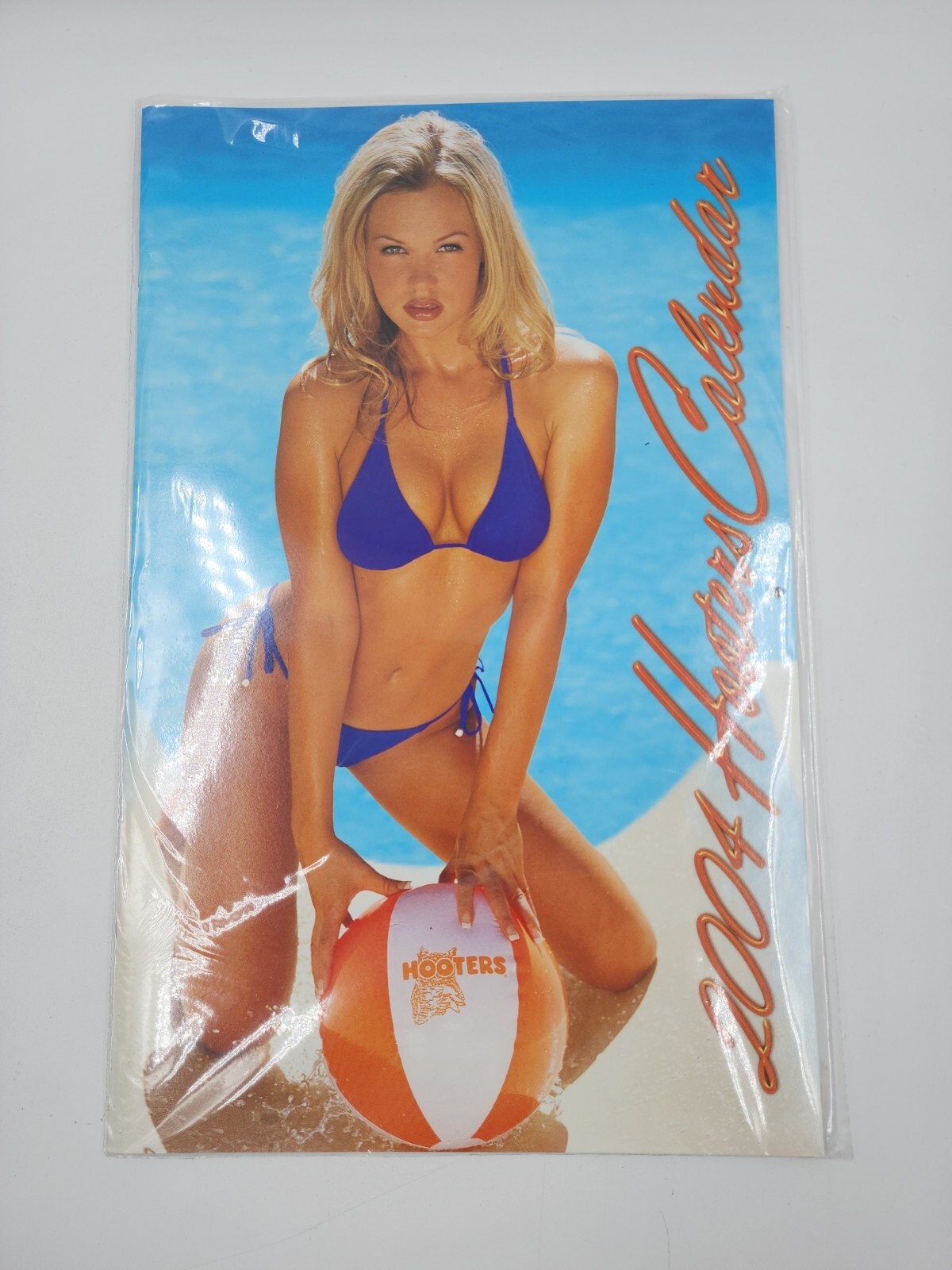 Hooters Calendar Girls 2004 20th Anniversary New Sealed 11” x 17” Orange Ocean