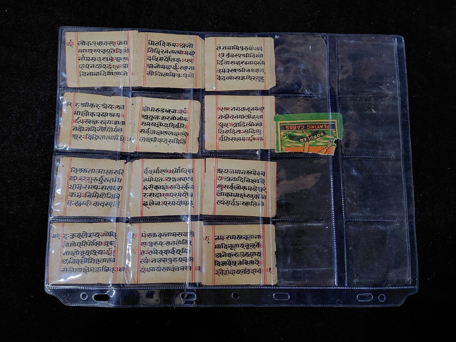 Old Vintage Both-Side Sanskrit/Hindi Handwritten Manuscript Small Some Pages.