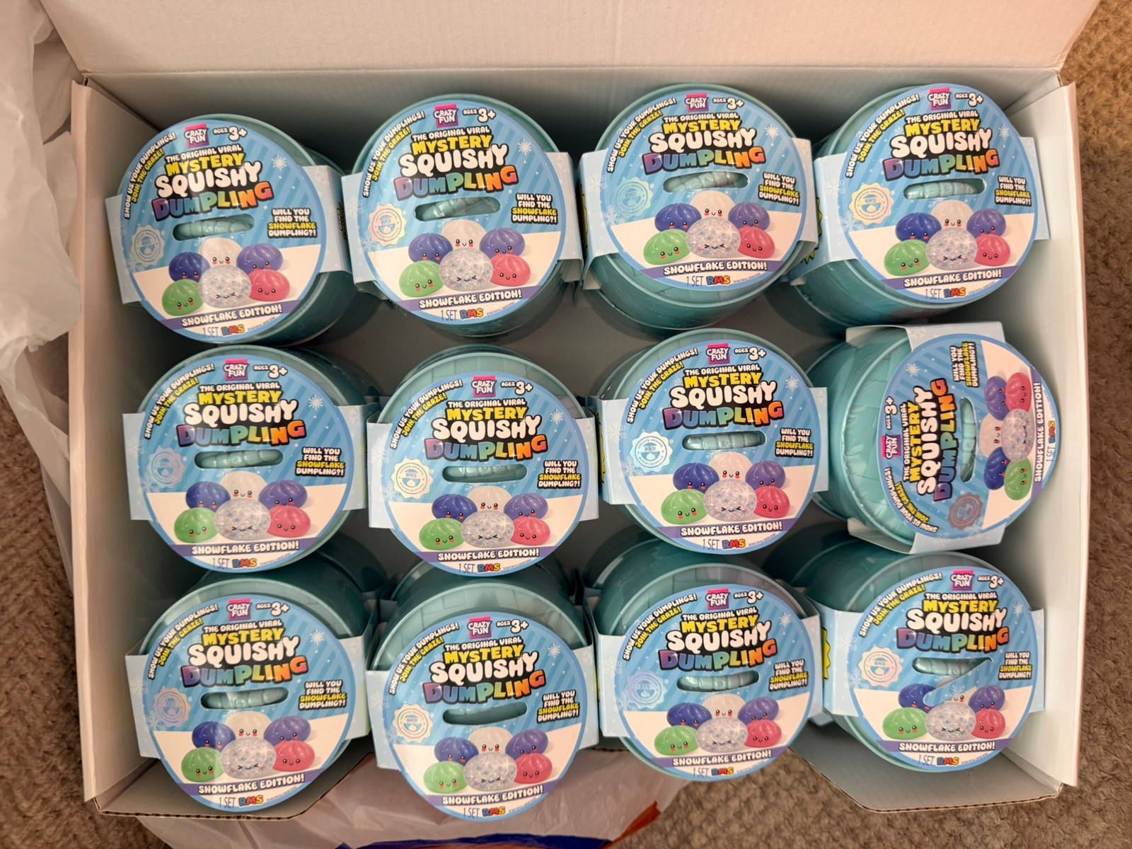 RMS Crazy Fun Dumpling FULL CASE OF  24 Hobby lobby snowflake crunch sealed ❄️