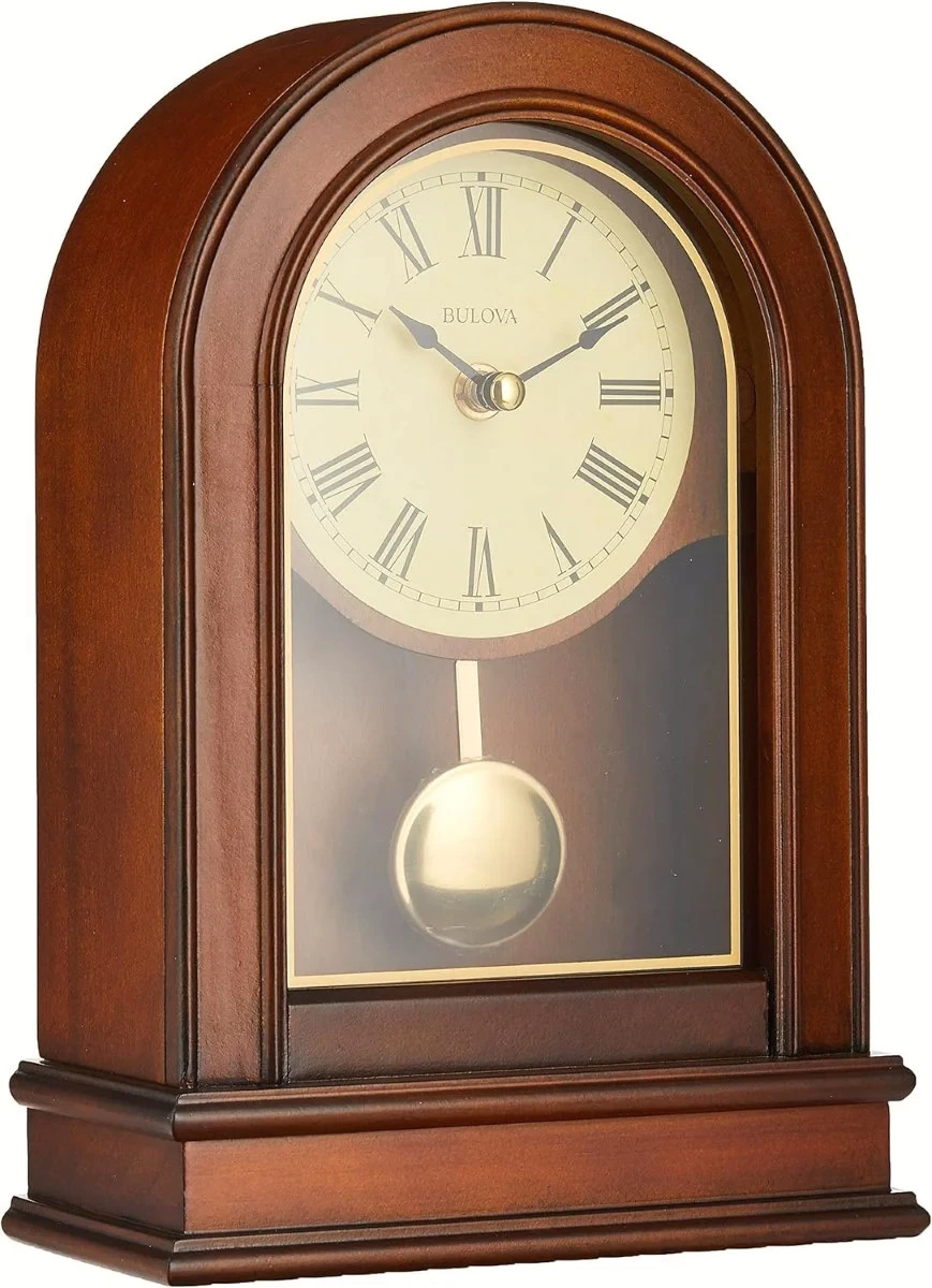 Bulova Engraved Hardwick Arch Clock