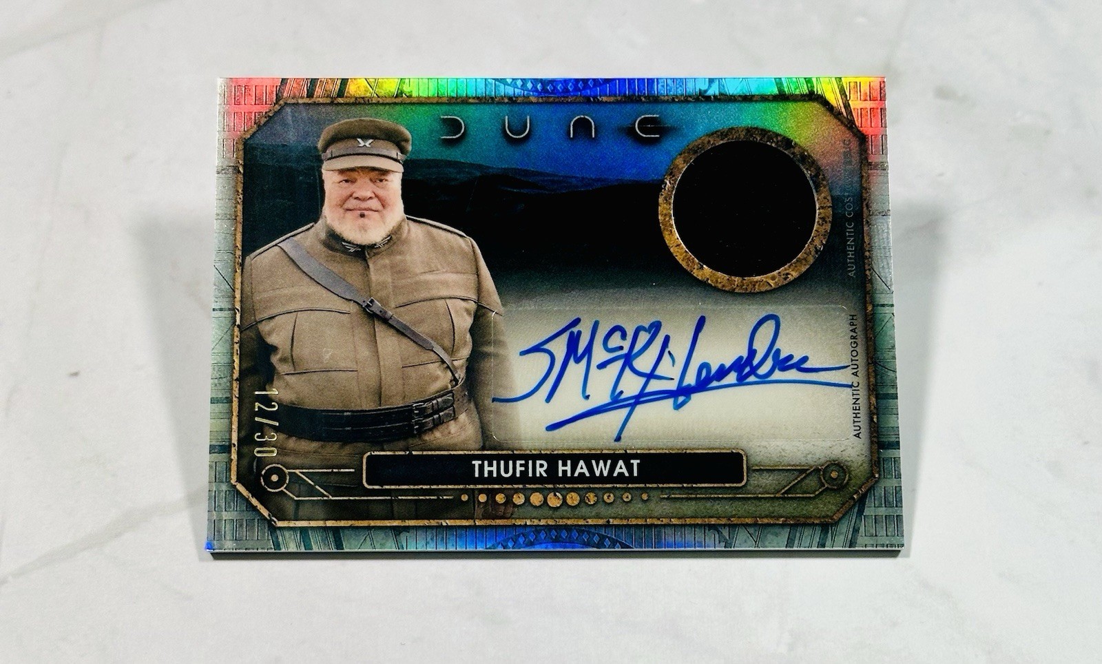 2025 Topps Chrome Dune Thufir Hawat Authentic Relic Auto 12/30 Stephen Henderson
