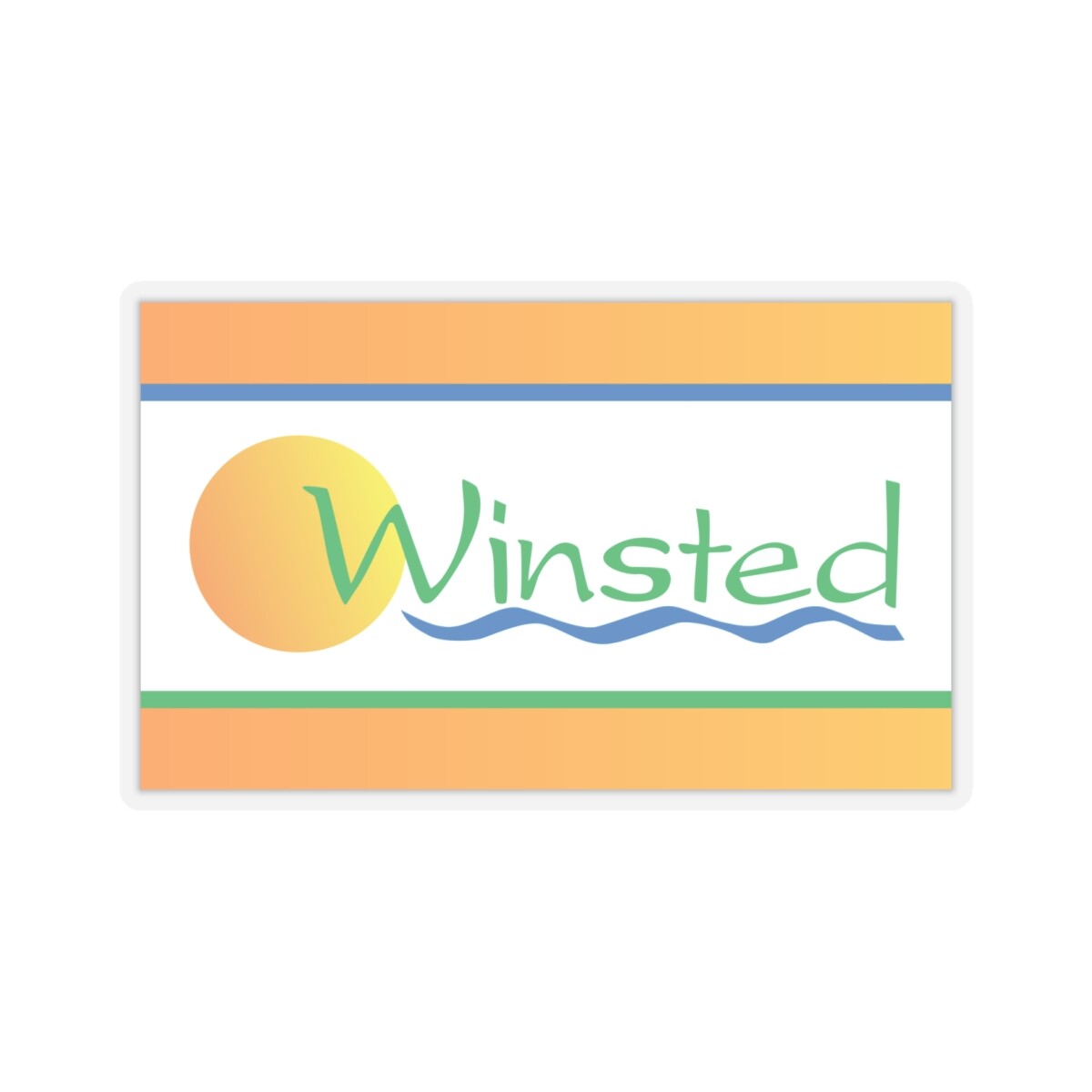 Flag of Winsted Minnesota (United States) STICKER Vinyl Kiss-Cut Decal