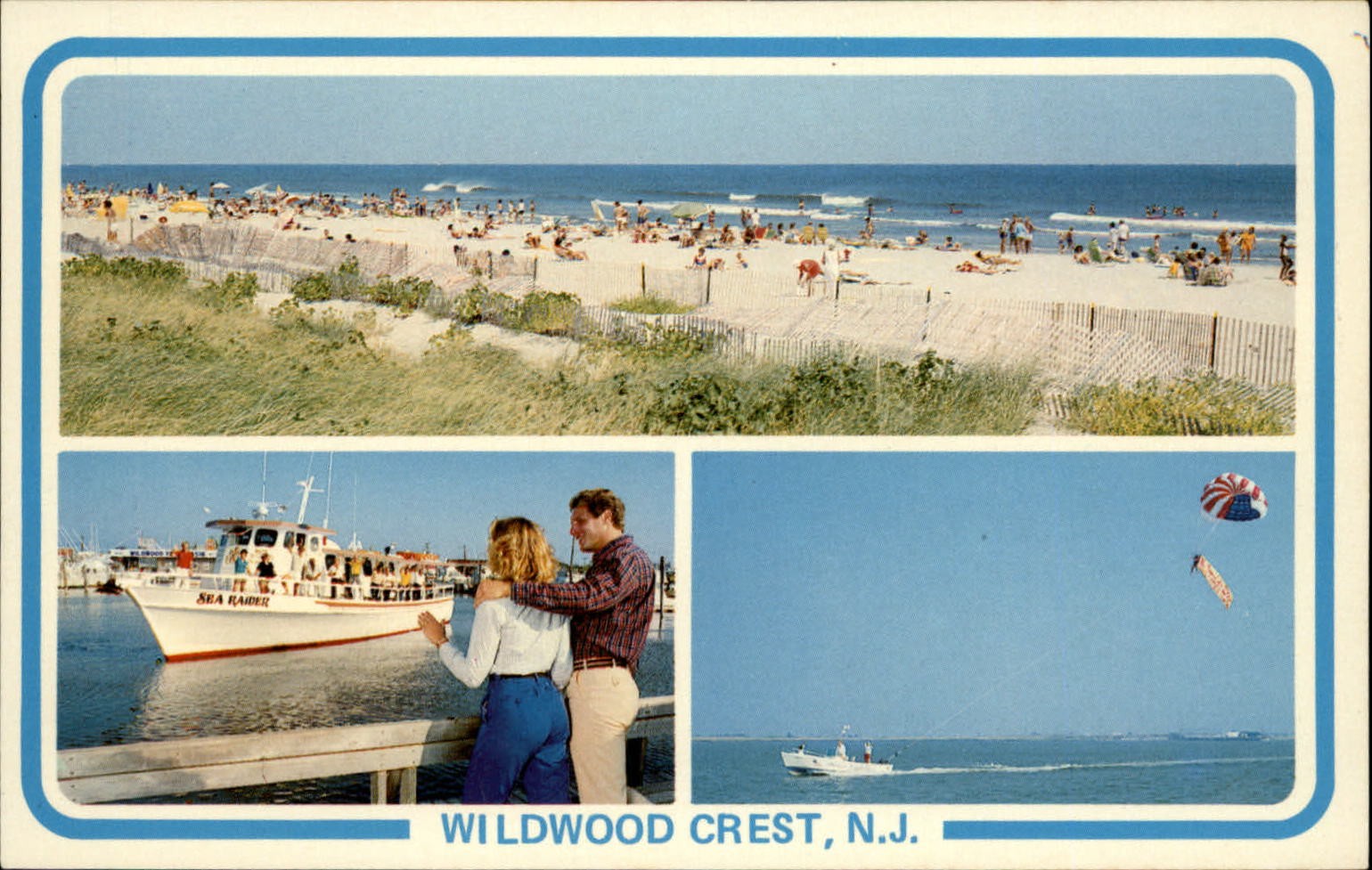 Beach Wildwood Crest New Jersey vintage postcard b209 Beach Wildwood Crest New Jersey vintage postcard b209