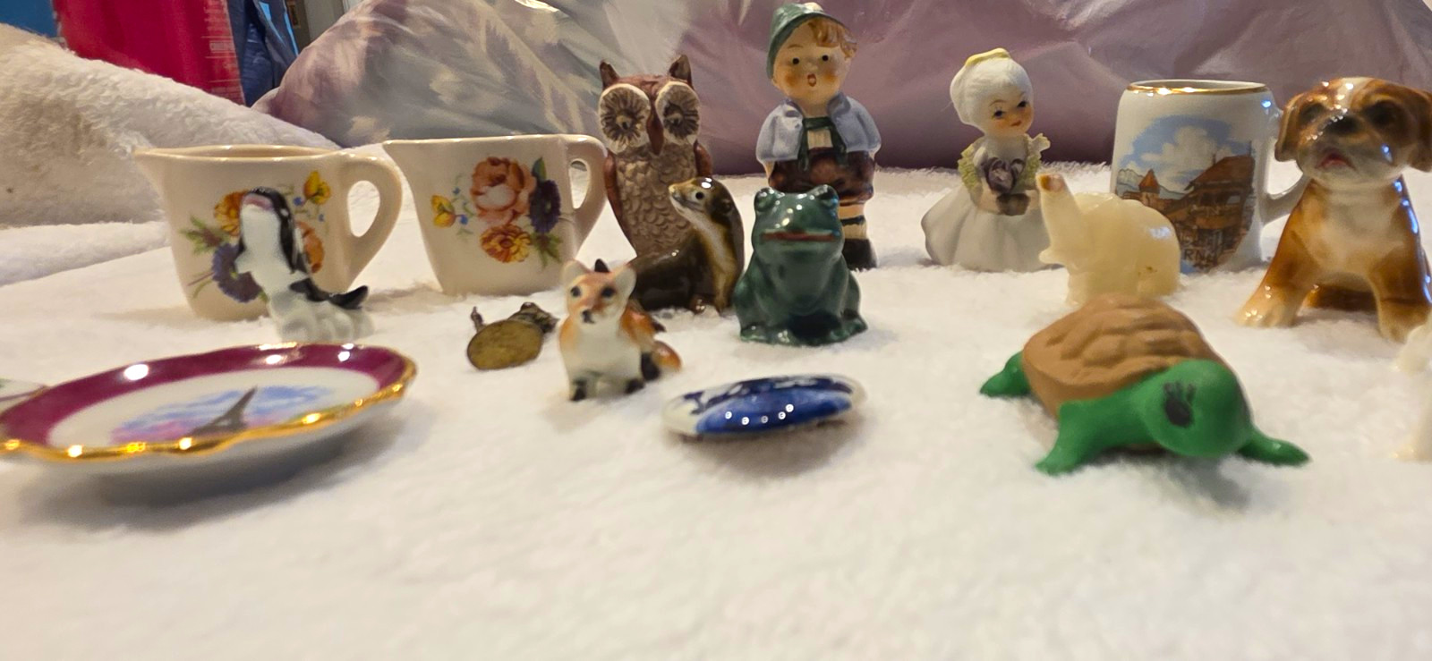 Vintage Miniature Figurine Lot - Goebel, Wade Whimsies Ceramic Animals 10+ Vintage Miniature Figurine Lot - Goebel, Wade Whimsies Ceramic Animals 10+