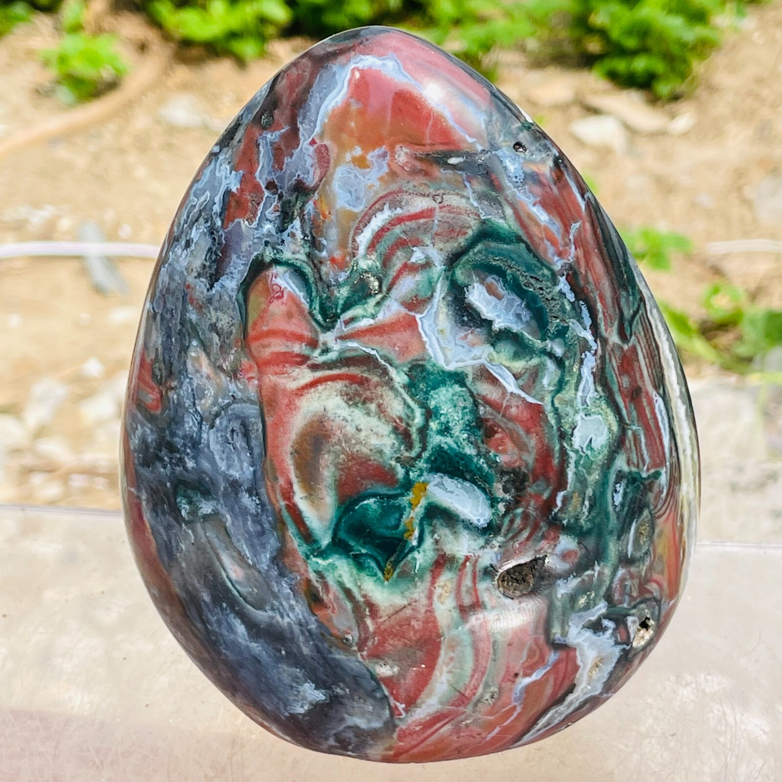 1010g Natural Colourful Ocean Jasper Crystal Polished Display Specimen Healing
