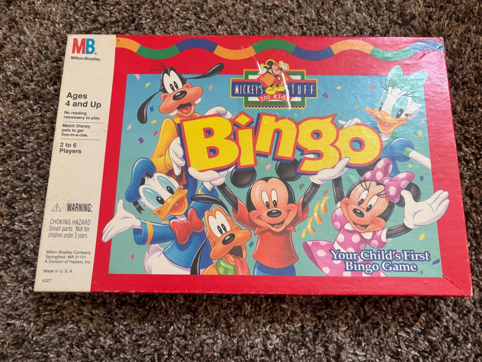 Vintage Disney Bingo Game Mickey Mouse Milton Bradley Complete