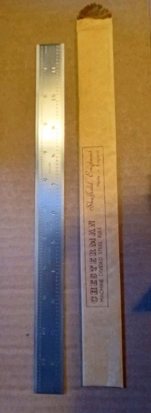 CHESTERMAN NO 768 MACHINE DIVIDED STEEL RULER RULE 12\ CHESTERMAN NO 768 MACHINE DIVIDED STEEL RULER RULE 12\