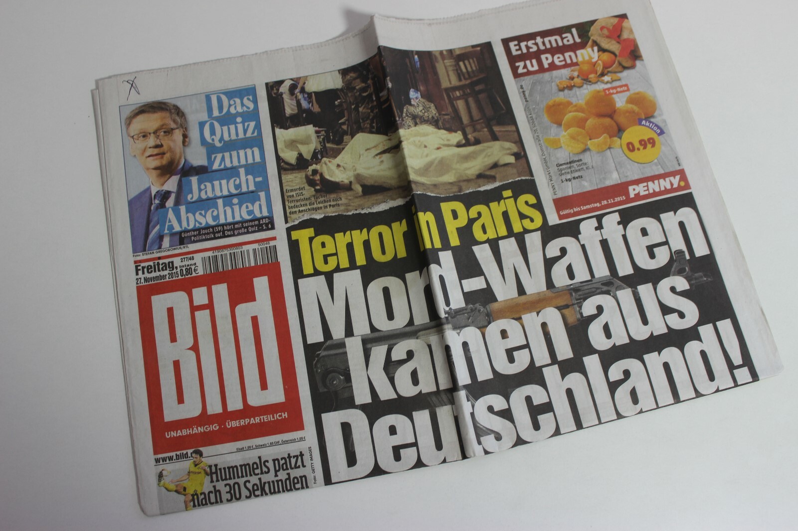 BILDzeitung 27/11/2015 November 27/11/2015 Special Occasion Gift
