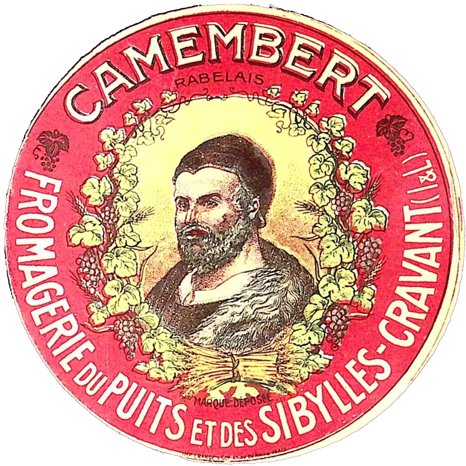 Vintage FRENCH Camembert Fromagerie du Puits et des Sibylles 4.5\