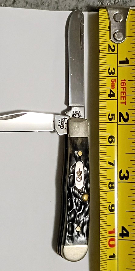 Case XX Tiny Trapper 62154 SS 2-Blade Pocketknife Black Bone Slipjoint 1993
