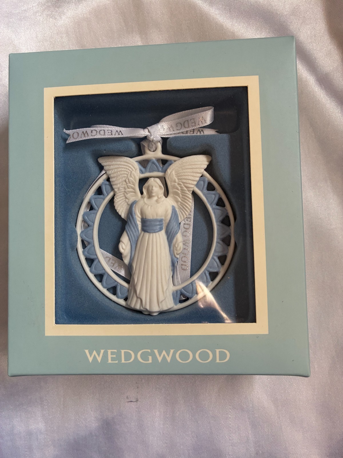 Wedgwood Christmas  Figural Angel Ornament With Box Collectible Christmas