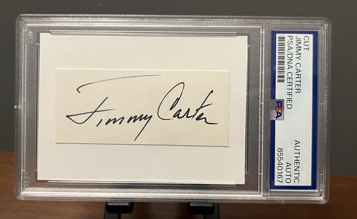 President Jimmy Carter Signed FULL NAME  PSA/DNA Certified Nice Autograph
