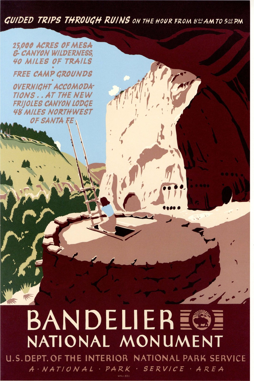 πΊοΈ Bandelier National Monument Poster - 24x36β - Vintage Home Decor ποΈ πΊοΈ Bandelier National Monument Poster - 24x36β - Vintage Home Decor ποΈ