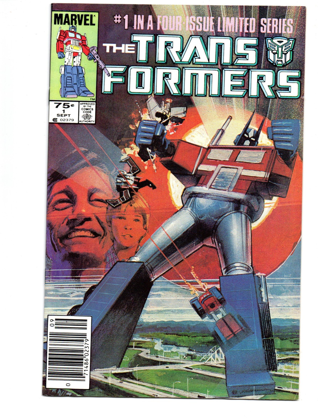 TRANSFORMERS #1 (1984) - GRADE 9.0 - MARVEL NEWSSTAND 1ST AUTOBOTS DECEPTICONS