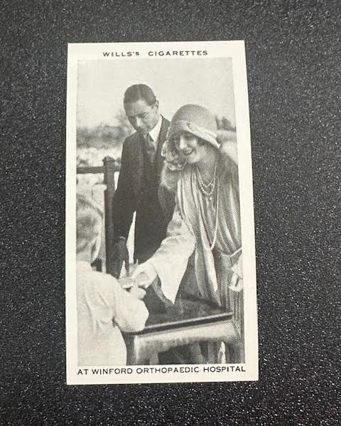 1937 W.O. & H.O WILLS CIGARETTES OUR KING AND QUEEN #31 ORTHOPAEDIC HOSPITAL (A)