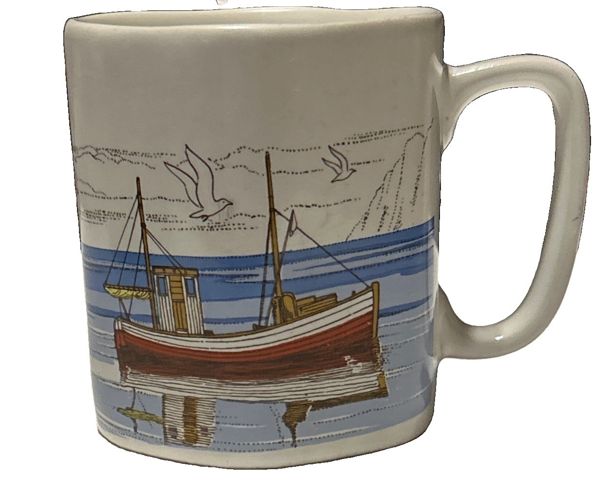Vintage Otagiri Fishing Boat Tea/Coffee Mug Hexagon Shape 1980's Vintage Otagiri Fishing Boat Tea/Coffee Mug Hexagon Shape 1980's
