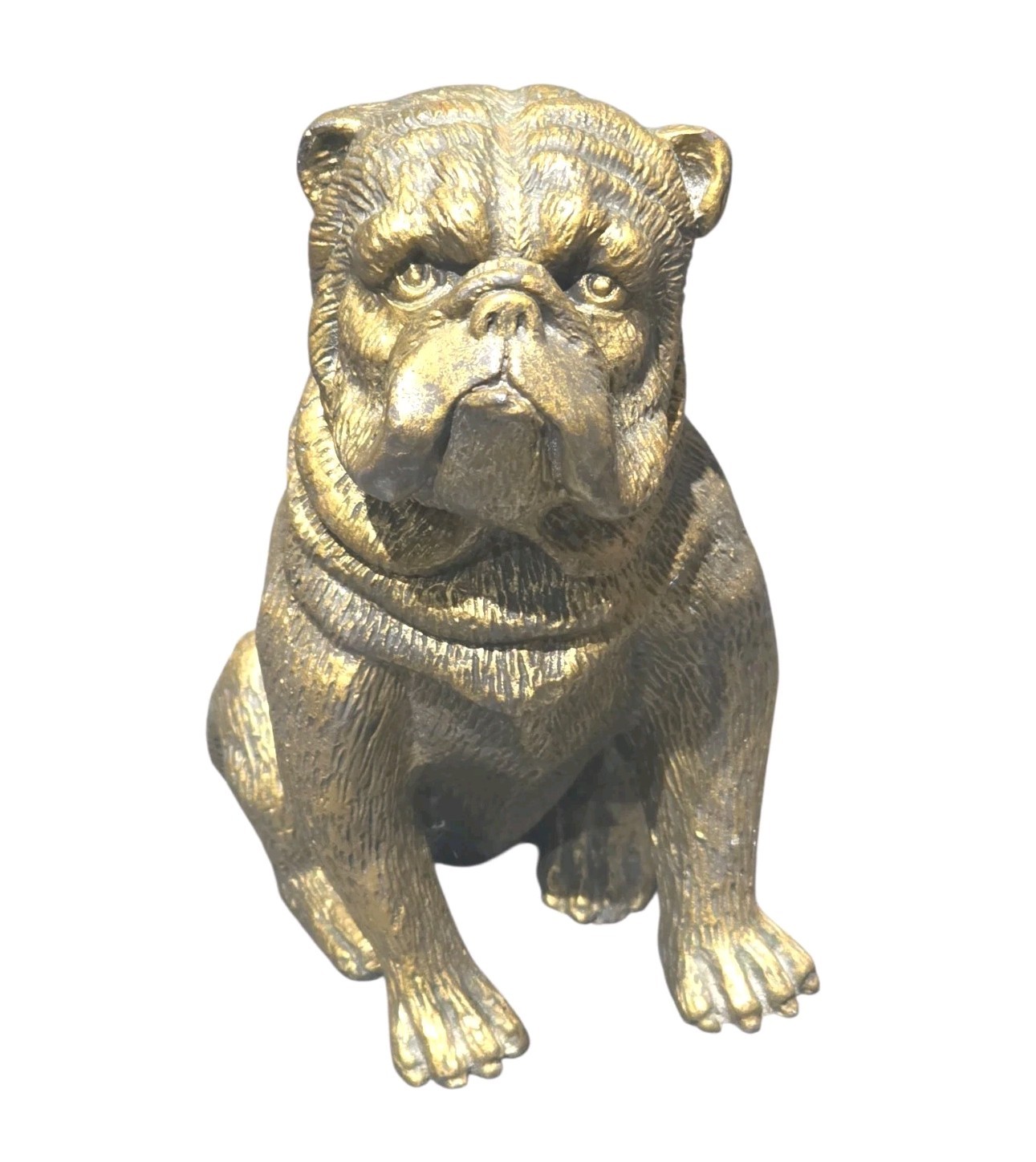 Vintage Bombay Company Cast Iron Bronzed Bulldog Figurine Heavy Doorstop...