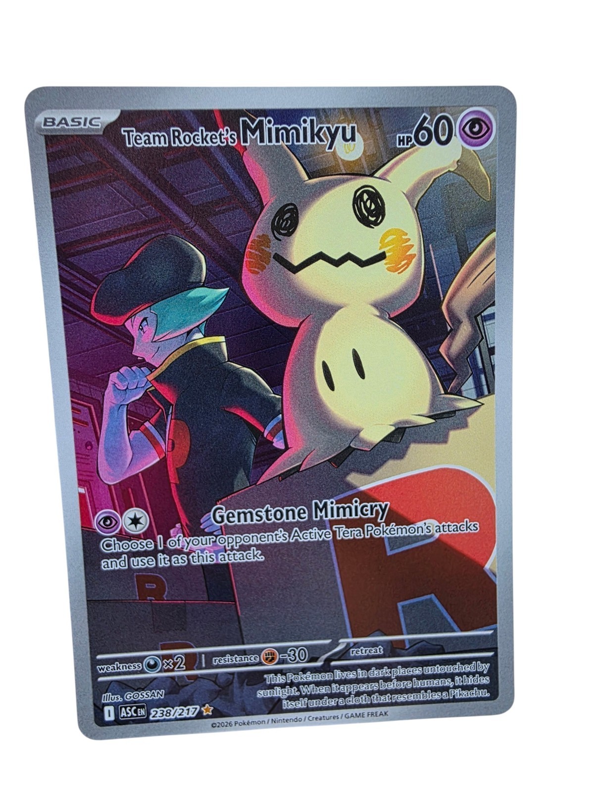 Pokémon TCG  Team Rocket's Mimikyu 238/217 IR Ascended Heroes Full Art English 